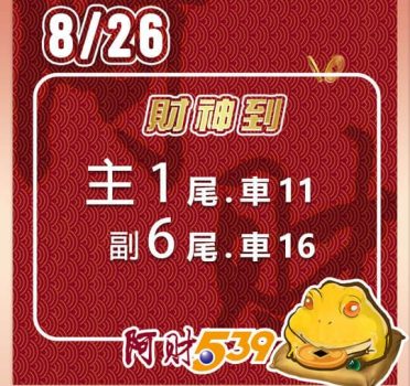 2022/08/26 今彩539阿財版路-雙尾數