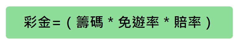 彩金、籌碼、免遊率、賠率