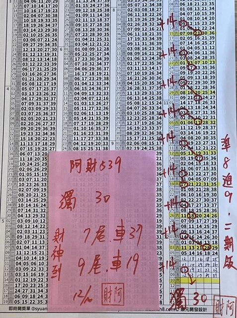 2024/12/10 今彩539阿財版路解說-獨支